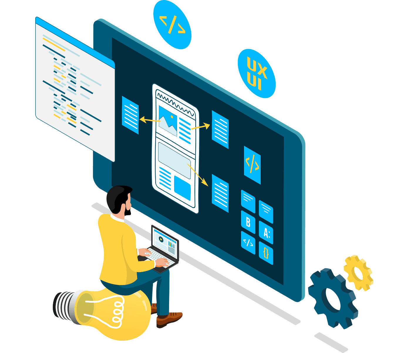 UI UX Product Design Services Illustration by Infisetu Technologies